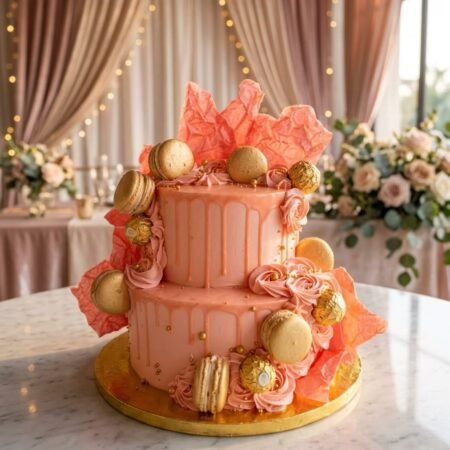 Anniversary grand pink cake