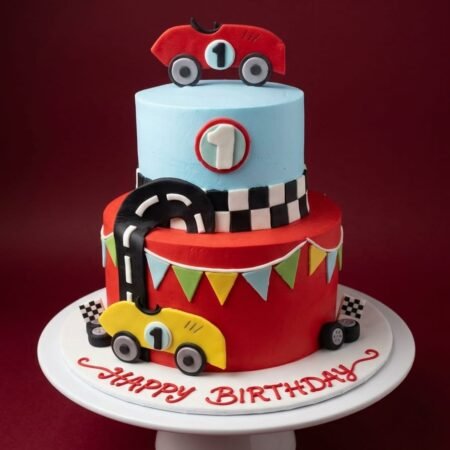 1st Birthday car cake