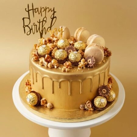 Golden Celebration Cake